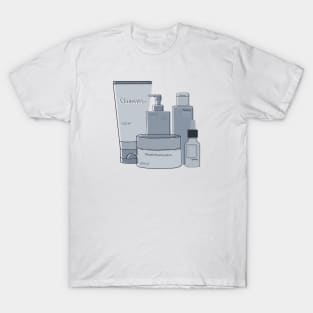 Skincare Essentials (Powder Blue Theme) T-Shirt